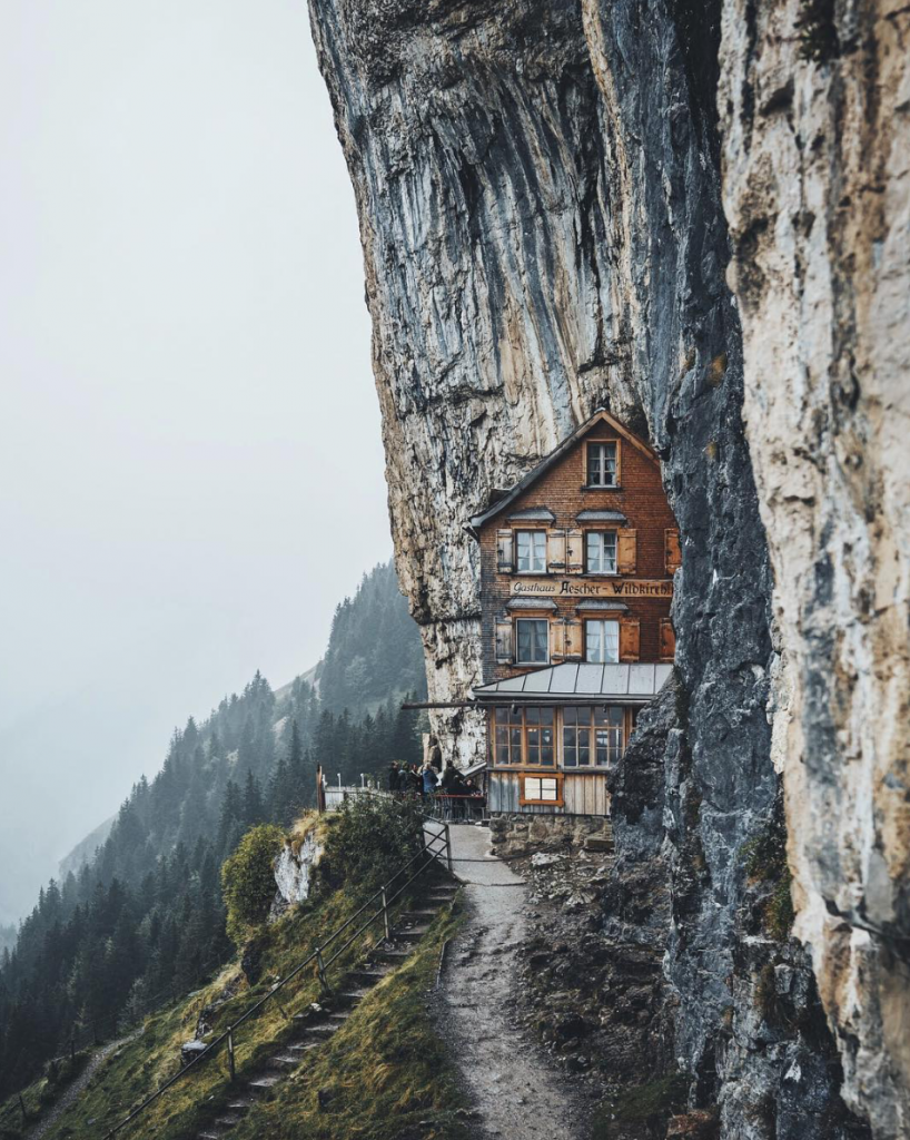 Hannes Becker building built into a cliff